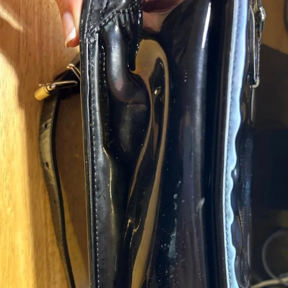 Authentic Proenza Schouler PS11 Black Holographic Patent Leather Shoulder Bag - Picture 15 of 16